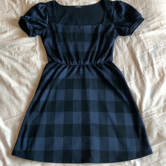 Lovely Day Dresses & Skirts - Navy blue and black square neck dress